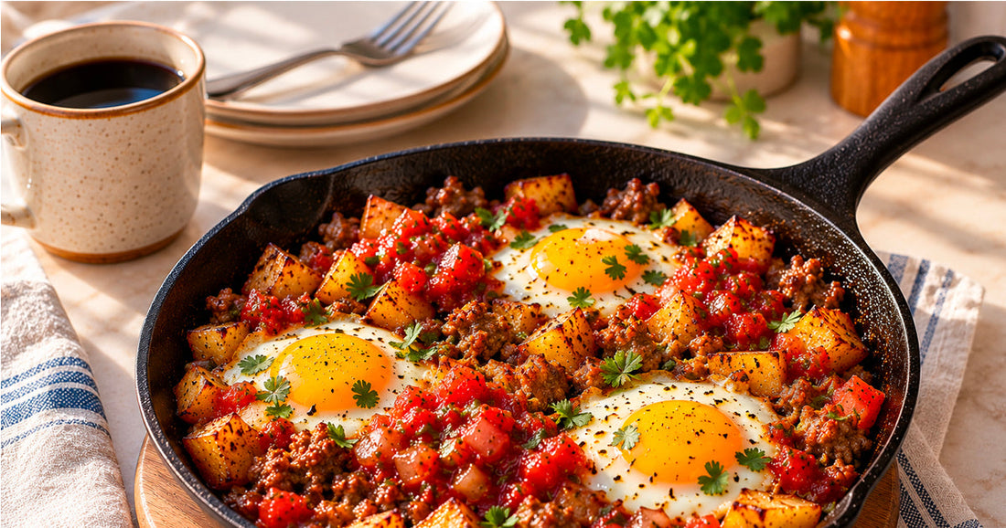 Quick and Easy Breakfast Skillet with Blue Smoke Salsa